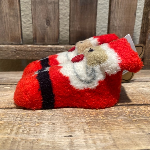 Mud Pie Santa Claus Socks 0-12 Months, Chenille Christmas Socks, Baby Socks - Picture 8 of 13